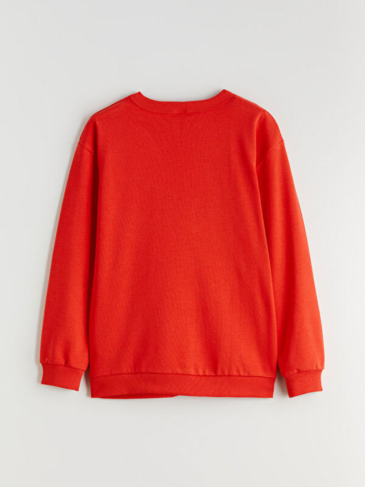 Bisiklet Yaka London Bask?l? Erkek ?ocuk Sweatshirt