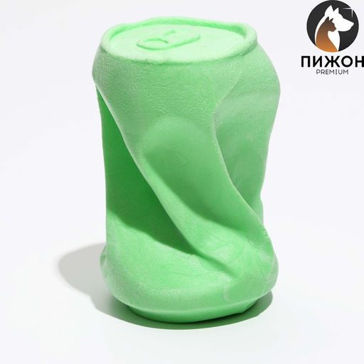 Игрушка плавающая Мятая банка Пижон Premium, вспененный TPR, 10 х 7 см, зелёная