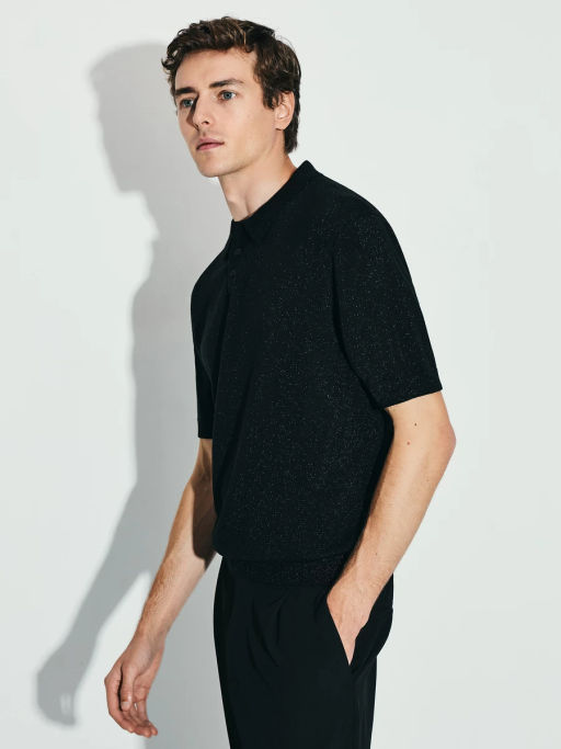 Джемпер поло с металлизированной нитью / Zarina