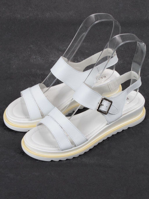 08-PEXL76-1 WHITE Босоножки женские (натуральная кожа) - Фабричный китай фото 4