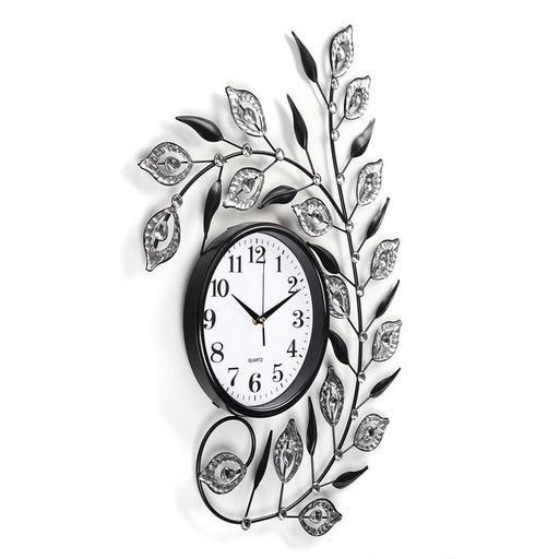 Часы настенные интерьерные «Веточка с лепестками», серия: Ажур, бесшумные, плавный ход, 70×50 см, d=22 см, от батарейки 1хАА
