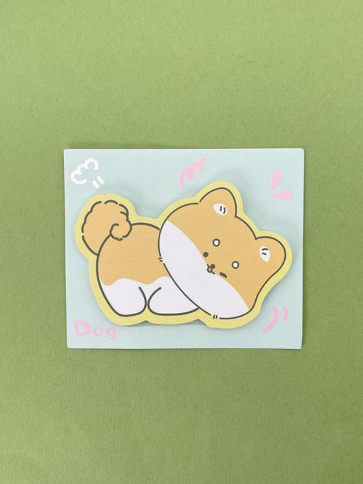 Блок стикер для записей Corgi dreaming, green - I likegift фото 3