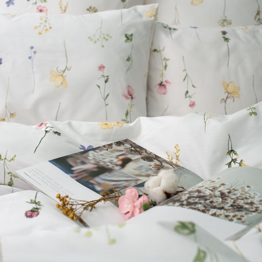 КПБ 2,0 спальный (с простыней на резинке 160х200х25, 2 наволочки 50х70), Ботанический сад Пододеяльник на молнии 177х217; простыня на резинке 160х200х25, наволочка 50х70 - 2шт. - Традиция фото 6