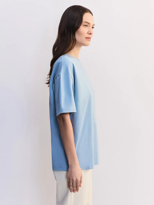Базовая футболка оверсайз из хлопка OVERSIZE0526-163 / Zarina  фото 7