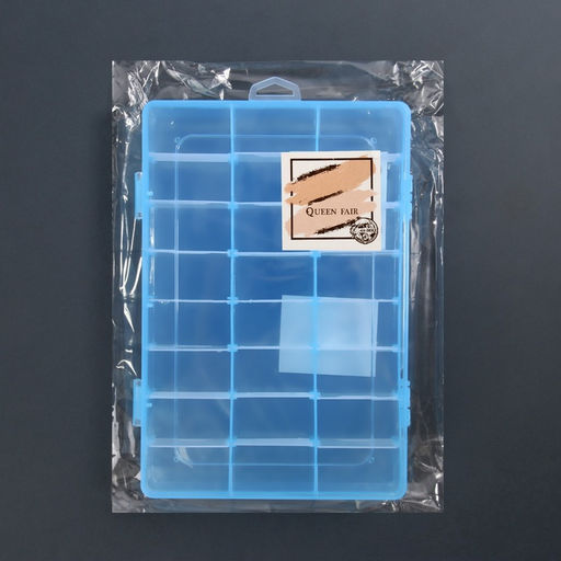 Органайзер для мелочей, передвижные ячейки, 24 ячейки, 19.7×13.3×3.5 см, МИКС