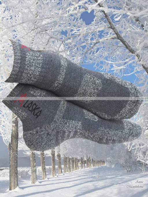 Цена за 12 пар. "АЛЯСКА" Термоноски спортивные ВНУТРИ МАХРА женские, подростковые арт. 1258