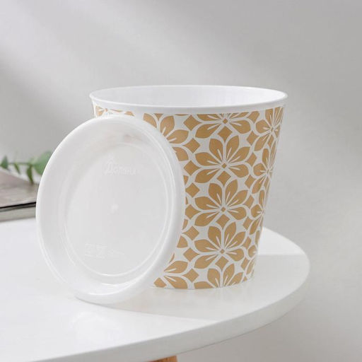 Цена за 2 шт. Горшок для цветов Доляна «Кракле», 800 мл, цвет белый