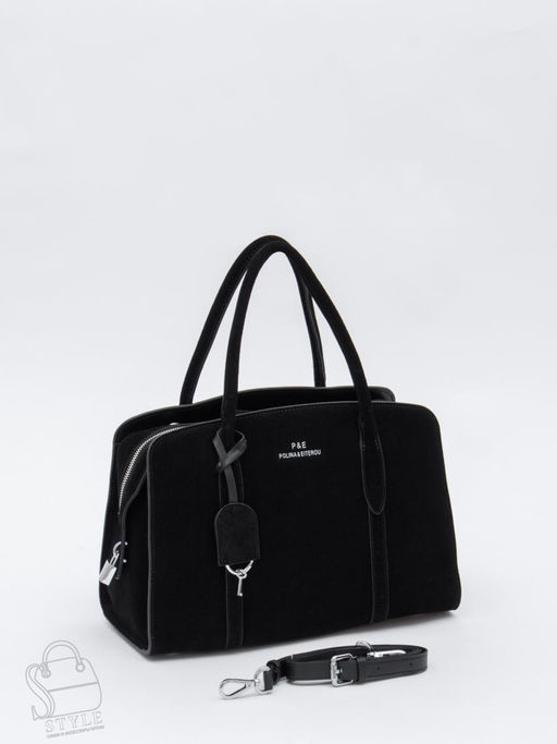 Сумка женская кожаная 2410YF black Polina&Eiterou