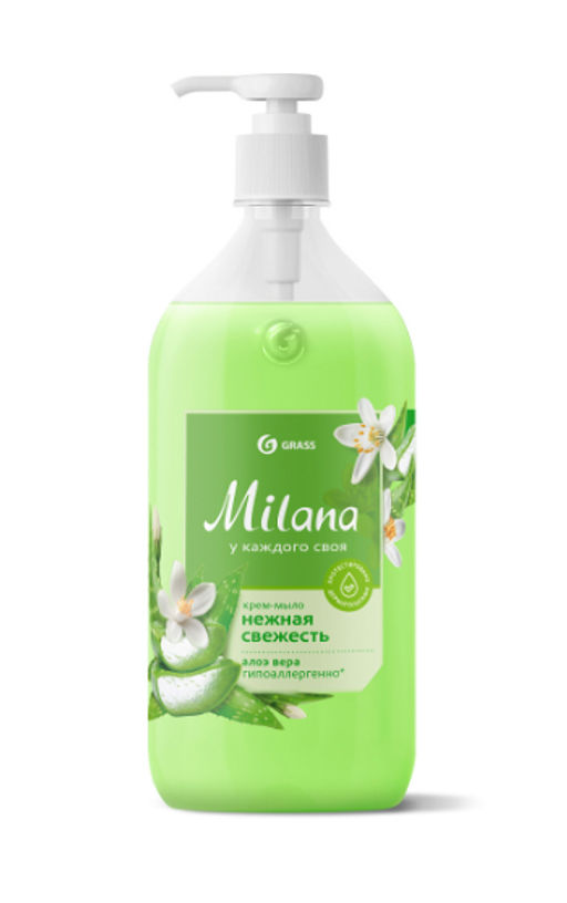 Крем-мыло жидкое увлажняющее Milana алоэ вера (1000 мл)