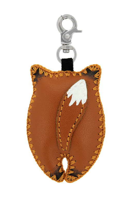 Брелок кожаный Лиса ДС-533.8 оранж