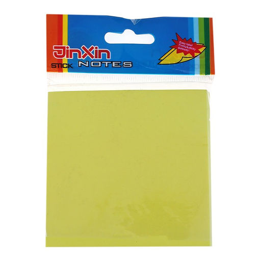 Блок с липким краем, 76 мм х 76 мм, 100 листов, флуоресцентный, жёлтый - Calligrata фото 2