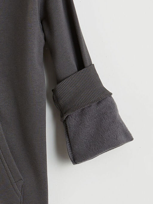 Kap??onlu Erkek ?ocuk Fermuarl? Sweatshirt