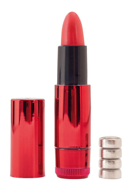 Вибромассажер Black & Red by TOYFA Помада, силикон, красный, 9 см  фото 2