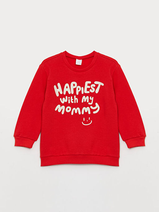 Bask?l? Uzun Kollu Erkek Bebek Sweatshirt 2li - Waikiki фото 2