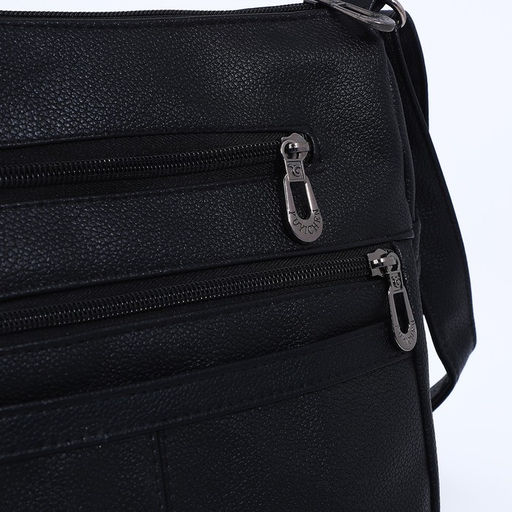 Сумка-мешок на молнии, цвет чёрный - Simaland фото 4