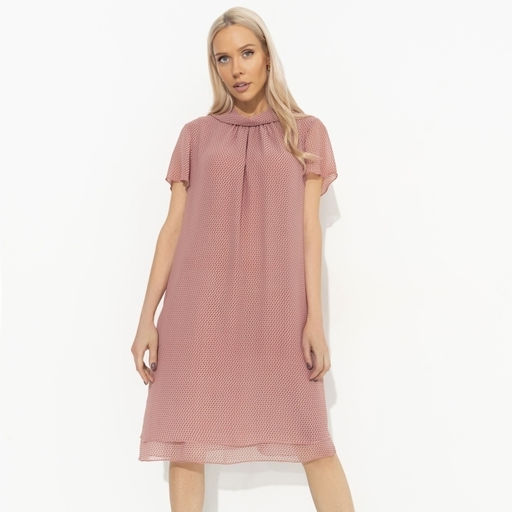 Платье с декоративным воротником Мечтательная (розовый) - Charutti фото 4