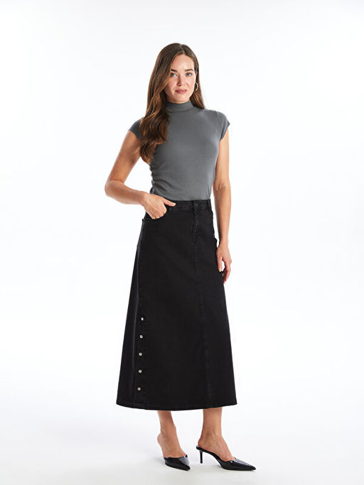 Dar Fit Kad?n Jean Etek