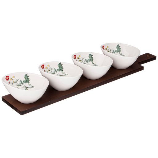 НАБОР ИЗ 4 САЛАТНИКОВ BRONCO MEADOW11*9*6 СМ НА ДЕРВЯННОЙ ПОДСТАВКЕ С РУЧКОЙ 47*9,5*1 СМ  фото 4