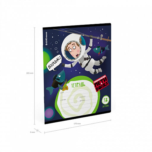 Цена за 10 шт. Тетрадь школьная ученическая ErichKrause Приключения Пети и Волка, 18 листов, линейка (в плёнке по 10 шт.)_MIX-PACK фото 10