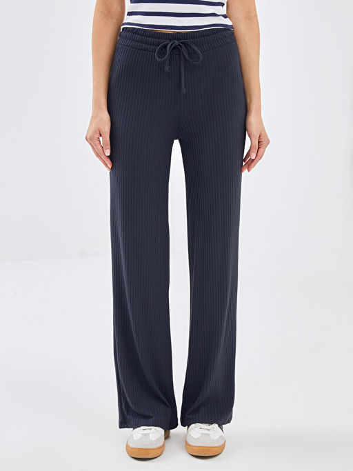 Beli Lastikli D?z Ka?korse Kad?n Pantolon