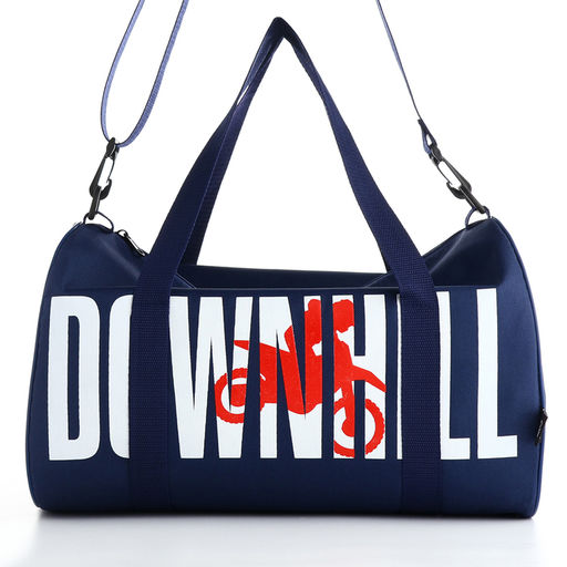 Сумка спортивная на молнии TEXTURA, с подкладкой, длинный ремень, маленький размер, с принтом, синяя