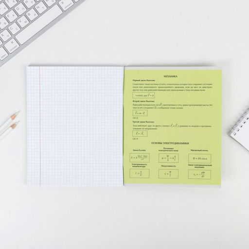 Предметная тетрадь, 48 листов, ПЕРСОНАЖИ, со справочными материалами Физика, обложка мелованный картон 230 гр., внутренний блок в клетку 80 гр., белизна 96% - Artfox study фото 6