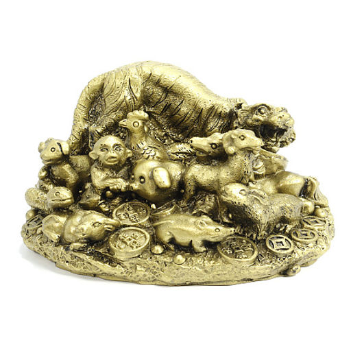 Фигурка Фен Шуй Тигр SILVER - символ года Защита процветающего семейства ХРУПКОЕ Китай