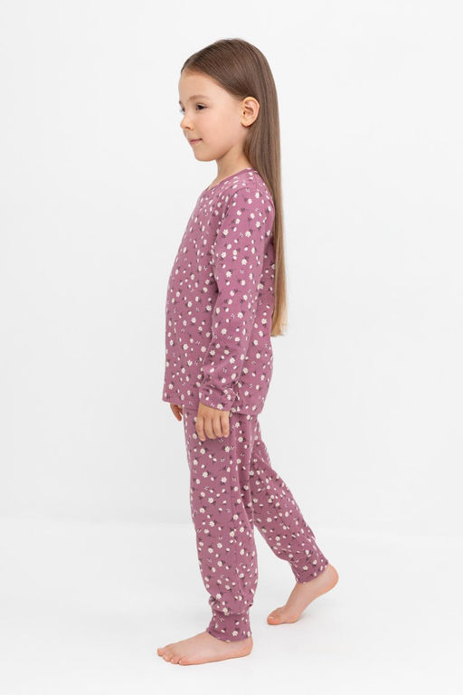 К 1561/темная орхидея,цветочный танец пижама дет