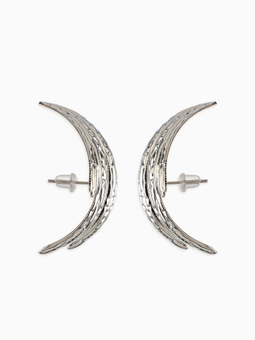 Серьги металл Трио объёмные, цвет серебро - Qf фото 2