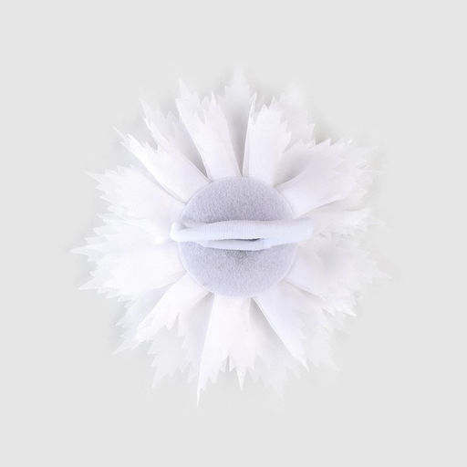 Бант для волос на резинке школьный, белый, 11 см, Принцессы