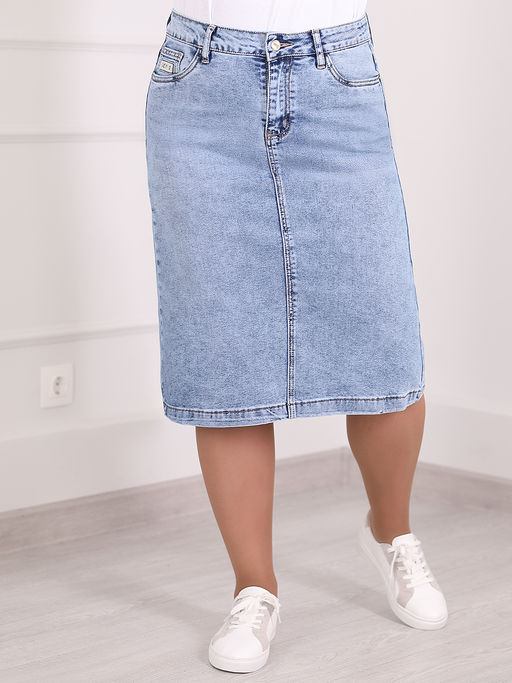 Юбка джинсовая миди классическая