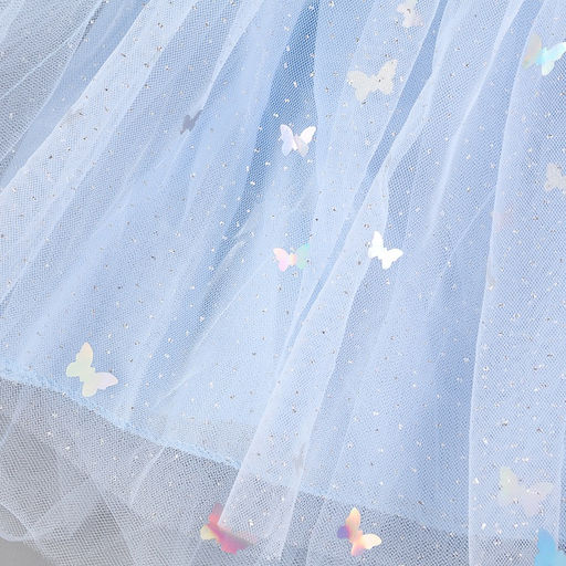 Карнавальный костюм «Снежинка»: ободок, платье голубое, рост 104-110 см