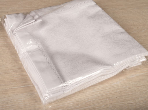 01с-44ЯК Салфетка 45*45 "Романтика" цв. белый (по 6 шт