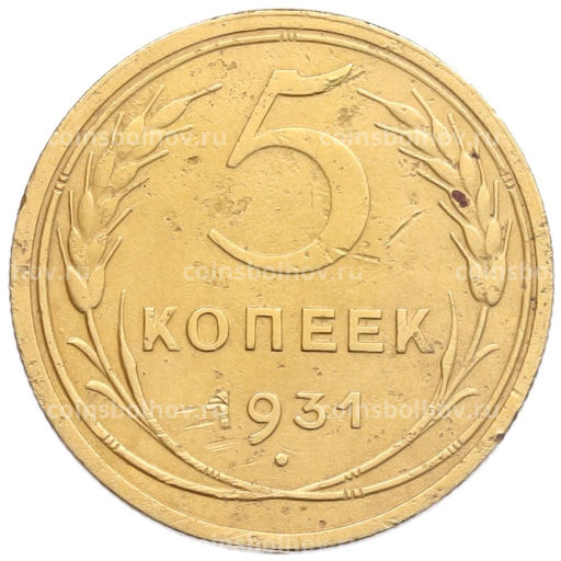 Монета 5 копеек 1931 года