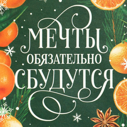 Цена за 10 шт. Пакет без ручек «Мечты обязательно сбудутся», 10×19.5×7 см, Новый год