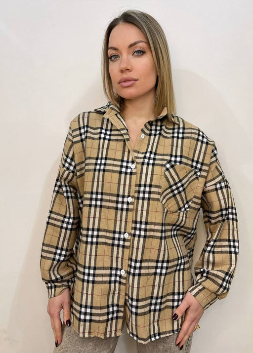 K11205 Рубашка OVER SIZE РОЗОВЫЙ_02 - Brend фото 4