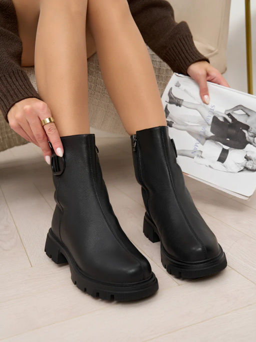 полусапоги женские, LCW24-BWLM3-035A(L), GLAMMO, нат.кожа - S&I фото 3