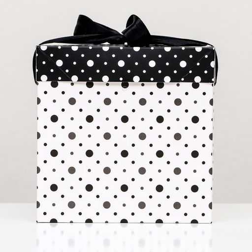 Цена за 12 шт. Коробка Самосборная В крапинку Черная, 15х15х15 см - Simaland фото 2
