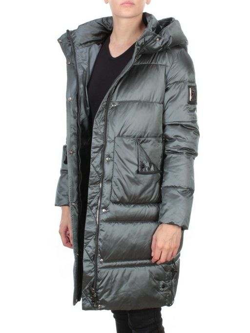 9106 AQUAMARINE Пальто зимнее женское FLOWEROVE (200 гр. холлофайбера) - Fashion фото 8