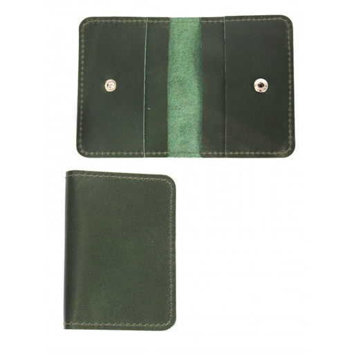 Обложка пропуск/карточка/проездной Croco-фк-1002 натуральная кожа зеленый тем пулл-ап (205) 263923