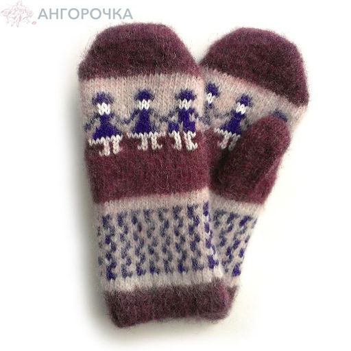 Детские шерстяные варежки - 340.31