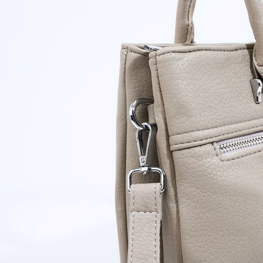 Сумка-тоут на молнии, 2 наружных кармана, цвет серый - Simaland фото 5