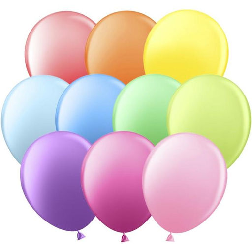 Воздушные шары латексные 12", пастель, 100 шт., МИКС