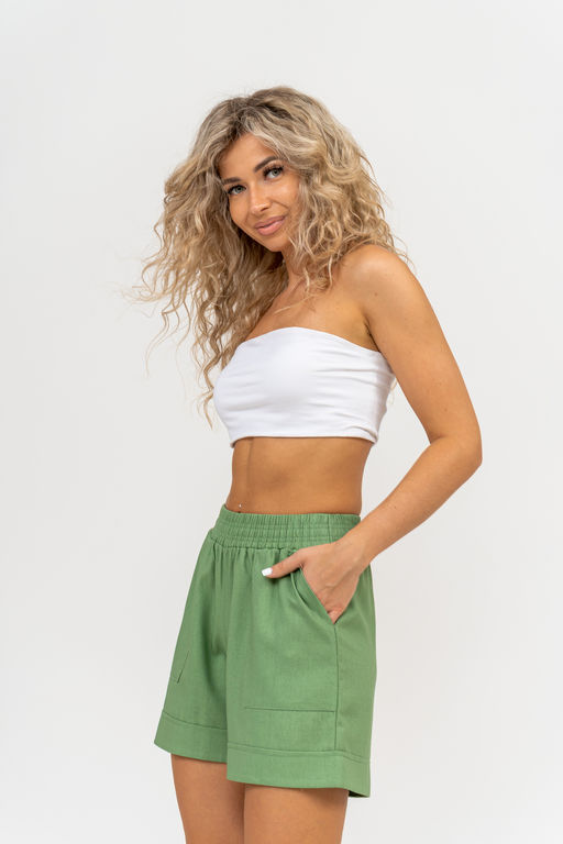 Шорты Натали 36781 из полиэстера с льном  фото 24