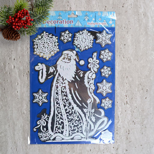 Наклейка новогодняя 48х24 Новый год / 610-288 /уп 12/300/ (Дед Мороз ) - Галеонтрейд фото 2