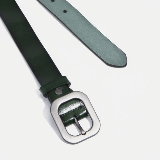 Ремень женский, ширина 3 см, винт, пряжка метал, цвет изумрудный - Simaland фото 2