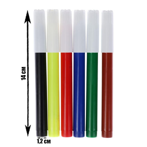 Фломастеры 6 цветов Jambo, вентилируемый колпачок, толстые - Calligrata фото 2