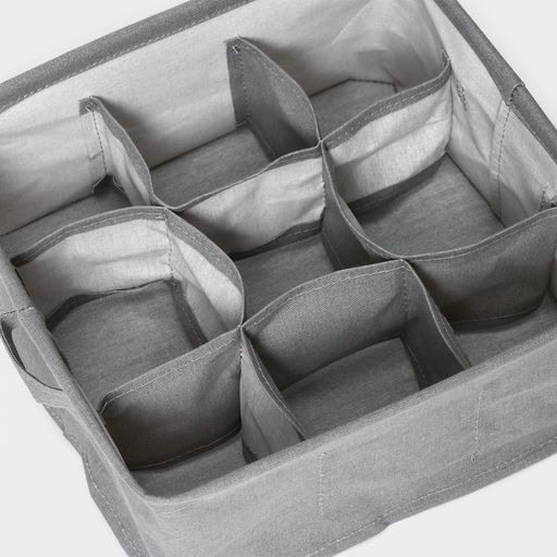 Органайзер для хранения белья LaDо́m, 9 ячеек, 28×28×11 см, серый