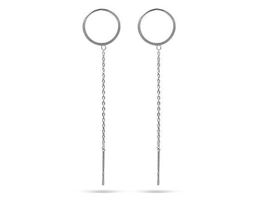 Серьги из серебра без вставки, Ю-28030р