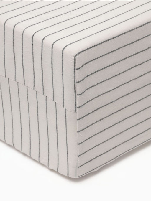 Простыня на резинке 1.5-спальная Этель White stripes, 140200+25 см, жатый хлопок  фото 4